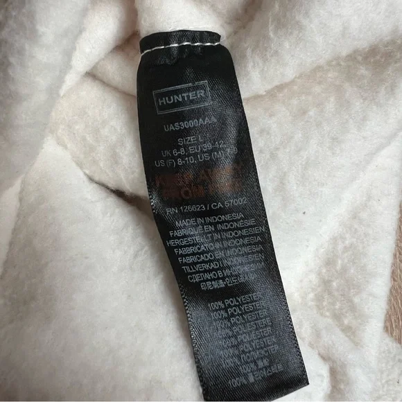 Hunter tall boot liner / socks large - cream - Picture 2 of 4